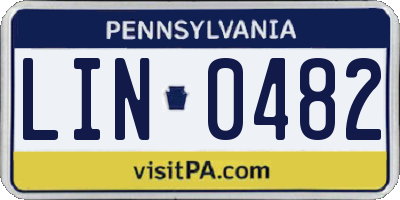 PA license plate LIN0482
