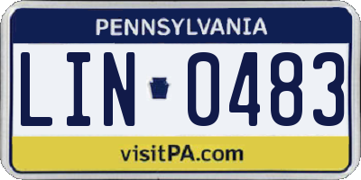PA license plate LIN0483