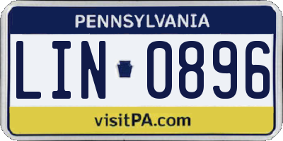 PA license plate LIN0896