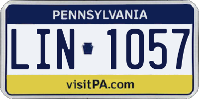 PA license plate LIN1057