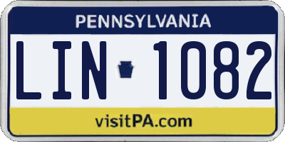 PA license plate LIN1082