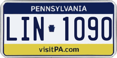PA license plate LIN1090