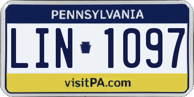 PA license plate LIN1097