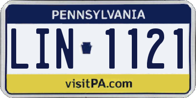 PA license plate LIN1121