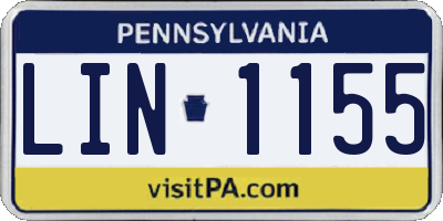 PA license plate LIN1155