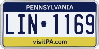 PA license plate LIN1169