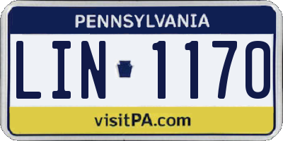 PA license plate LIN1170