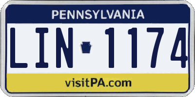 PA license plate LIN1174