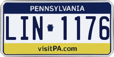 PA license plate LIN1176