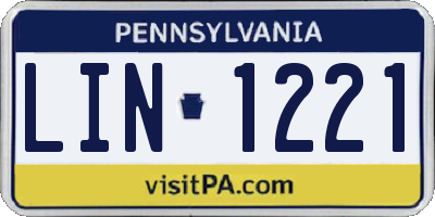 PA license plate LIN1221