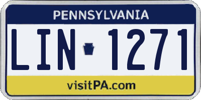 PA license plate LIN1271