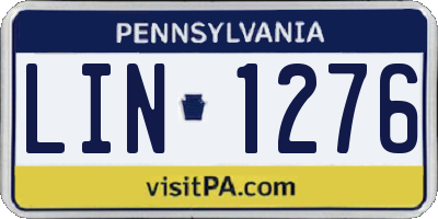 PA license plate LIN1276