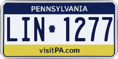 PA license plate LIN1277