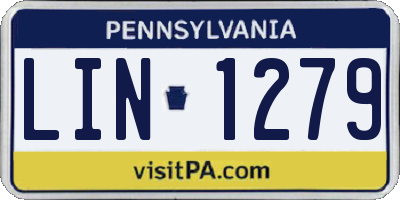 PA license plate LIN1279