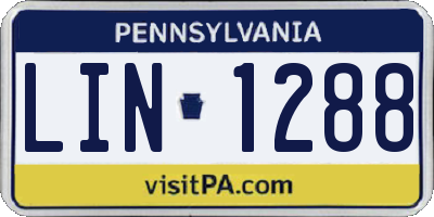 PA license plate LIN1288