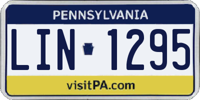 PA license plate LIN1295