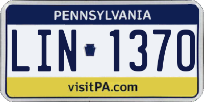 PA license plate LIN1370
