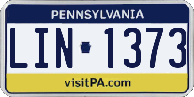 PA license plate LIN1373
