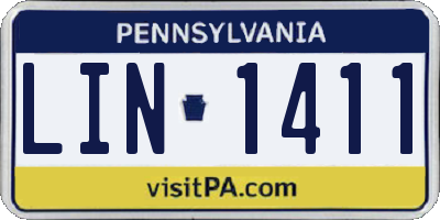 PA license plate LIN1411