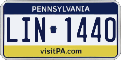 PA license plate LIN1440