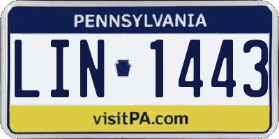 PA license plate LIN1443