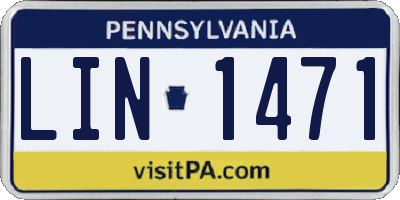 PA license plate LIN1471