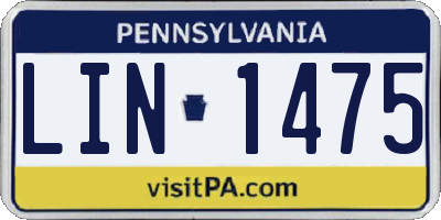 PA license plate LIN1475