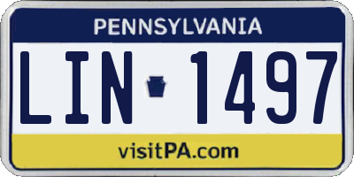 PA license plate LIN1497