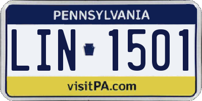 PA license plate LIN1501