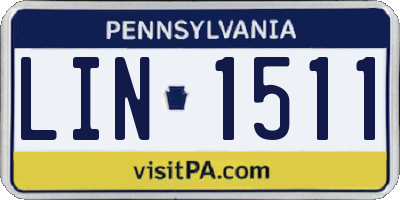 PA license plate LIN1511