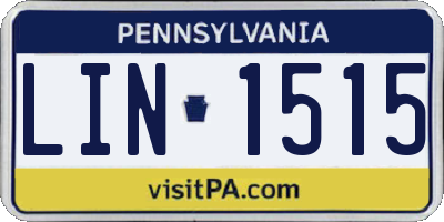PA license plate LIN1515