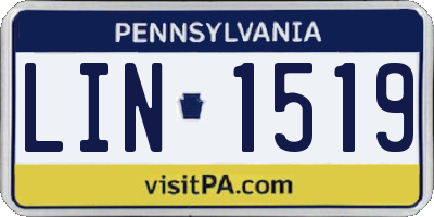 PA license plate LIN1519
