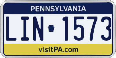PA license plate LIN1573