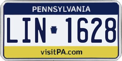 PA license plate LIN1628