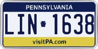 PA license plate LIN1638