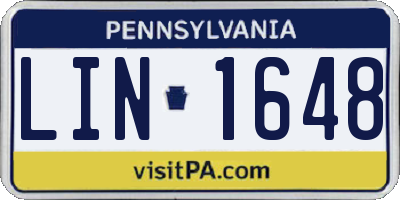 PA license plate LIN1648