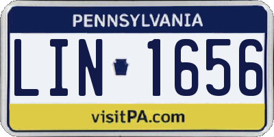 PA license plate LIN1656