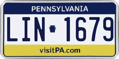 PA license plate LIN1679