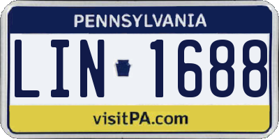 PA license plate LIN1688