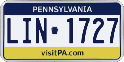 PA license plate LIN1727