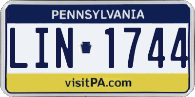 PA license plate LIN1744