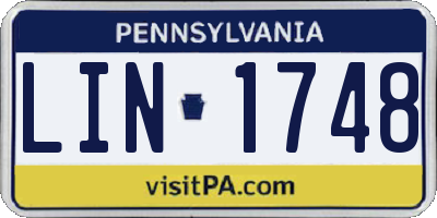 PA license plate LIN1748