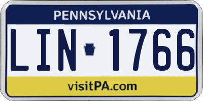 PA license plate LIN1766