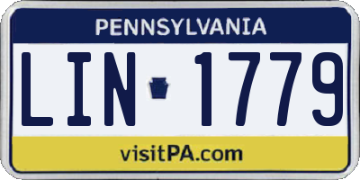 PA license plate LIN1779