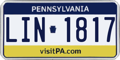 PA license plate LIN1817