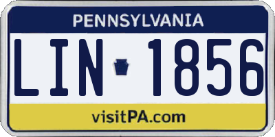 PA license plate LIN1856