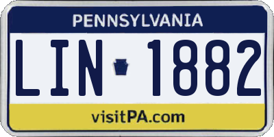 PA license plate LIN1882