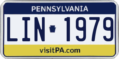 PA license plate LIN1979