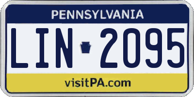 PA license plate LIN2095