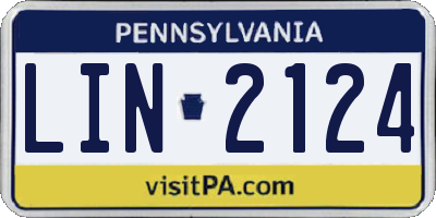PA license plate LIN2124